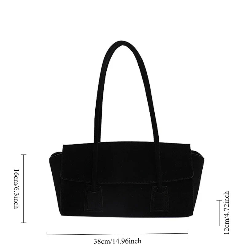 Alicia Vintage Faux Suede Shoulder Bag