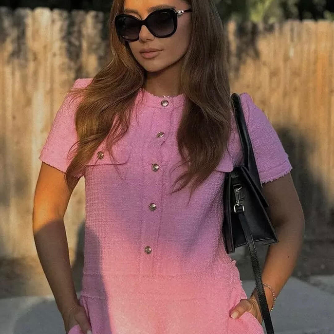 SOKYND Adelina Slim Fit Summer Dress DressPinkXS