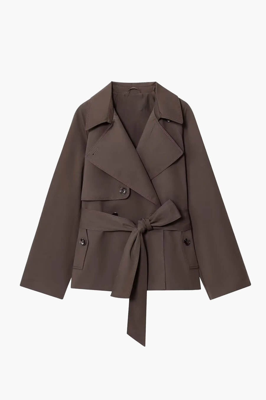 SOKYND Aliya Belted Short Trench Coat Coats & Jacketsnd1774219786678506933BlackXS
