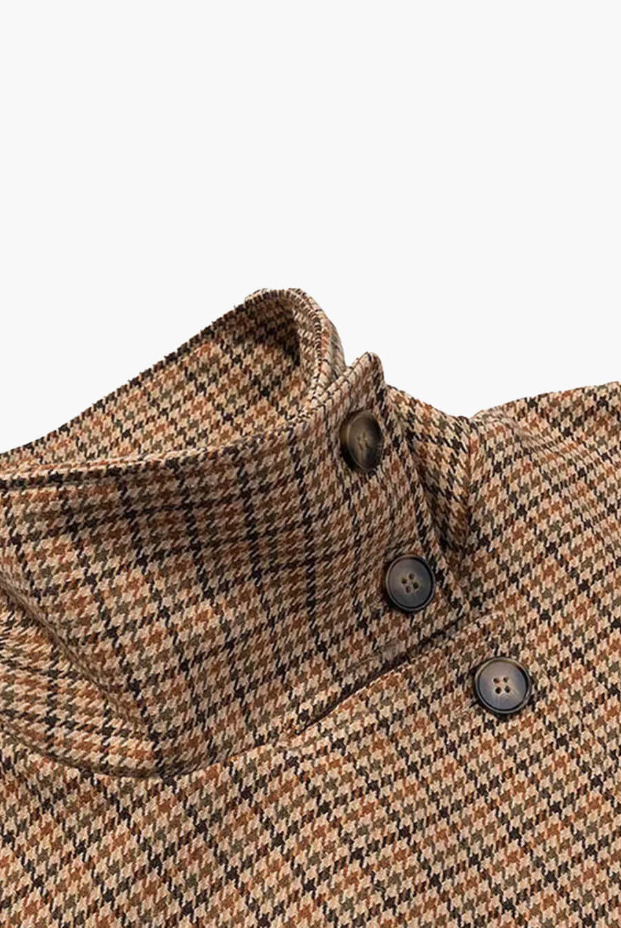 SOKYND Amy Funnel Neck Houndstooth Short Jacket JacketSOKYND-863511-M-OS-81815M