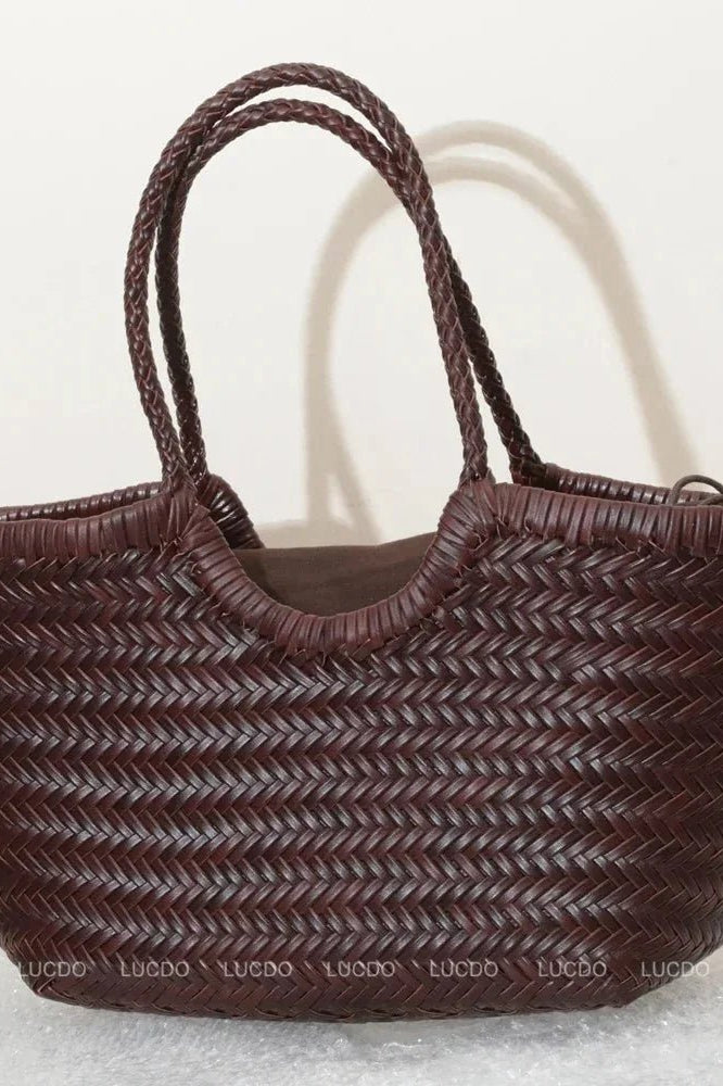 SOKYND Aneta Woven Tote Bag HandbagsSOKYND-481047-GRE-S-71255GreenS
