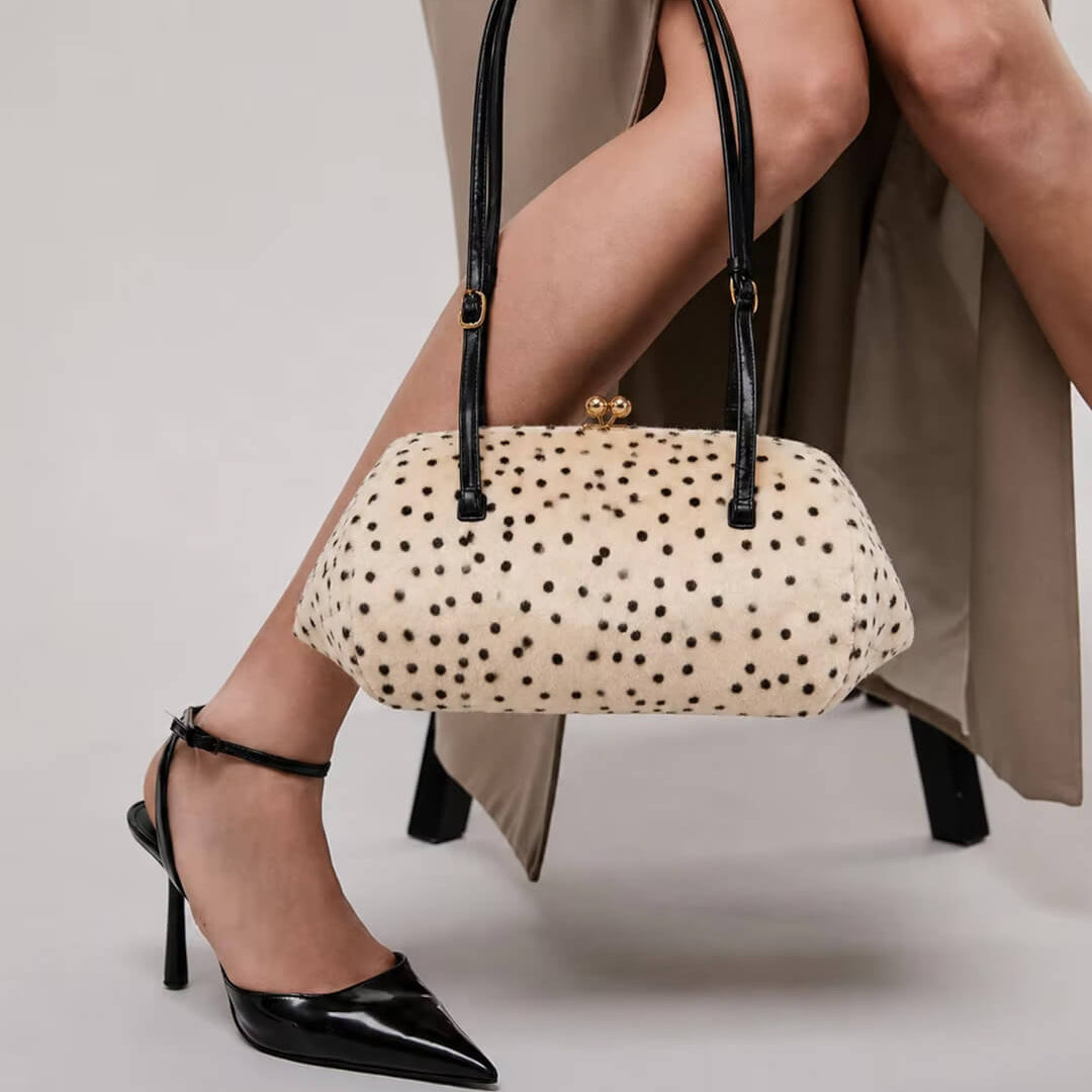 SOKYND Anna Cheetah Faux Fur Shoulder Bag BagSOKYND-427991-BEI-28-67735Beige28x13x12cm