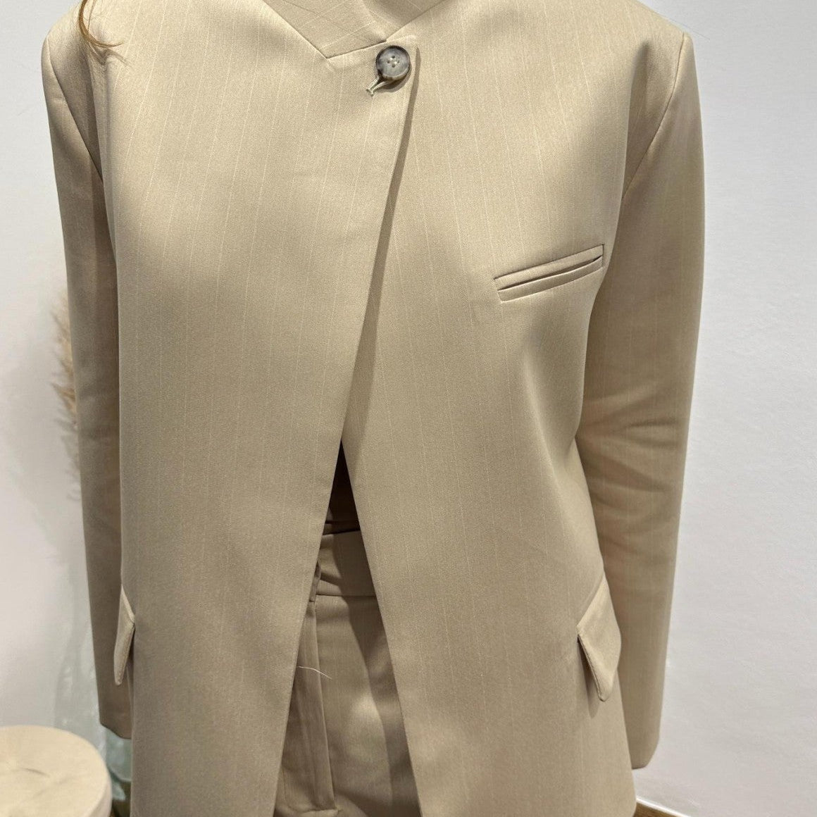 SOKYND Annie Vintage Asymmetric Blazer JacketSOKYND-119575-BEI-XS-38519BeigeXS