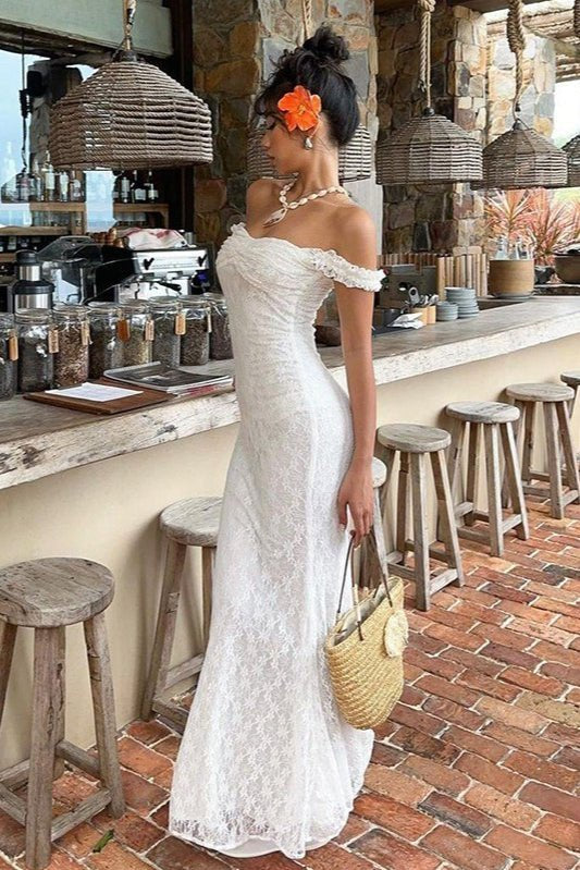 SOKYND Arabella Lace Spaghetti Strap Maxi Dress DressSOKYND-020567-WHI-S-63063WhiteS