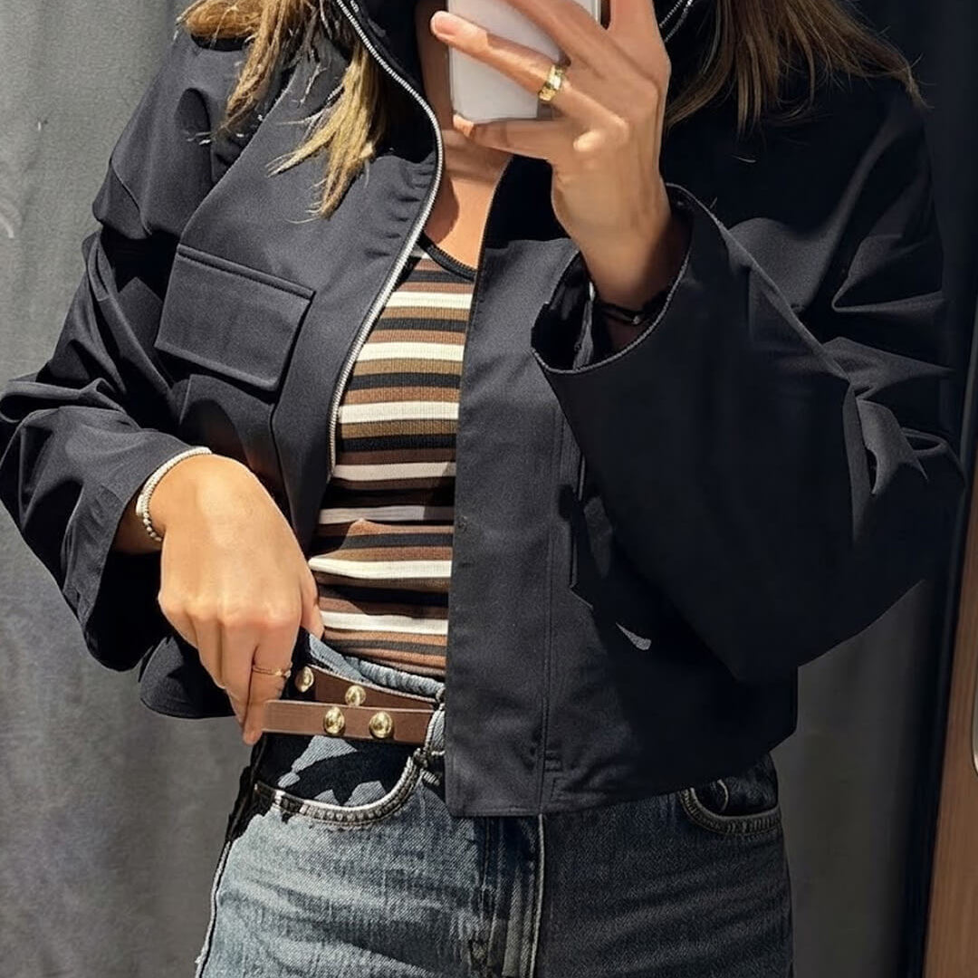 SOKYND Bridget Slouchy Cropped Jacket JacketSOKYND-313879-BLA-XS-53111BlackXS