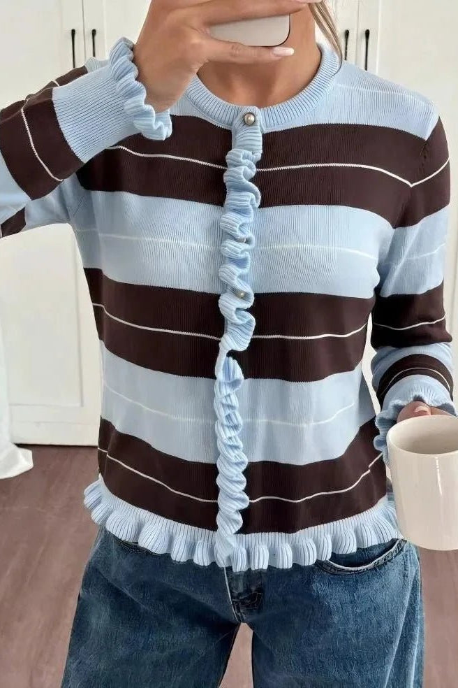 SOKYND Carmen Striped Knit Pullover SweaterSOKYND-587287-M-OS-10359M