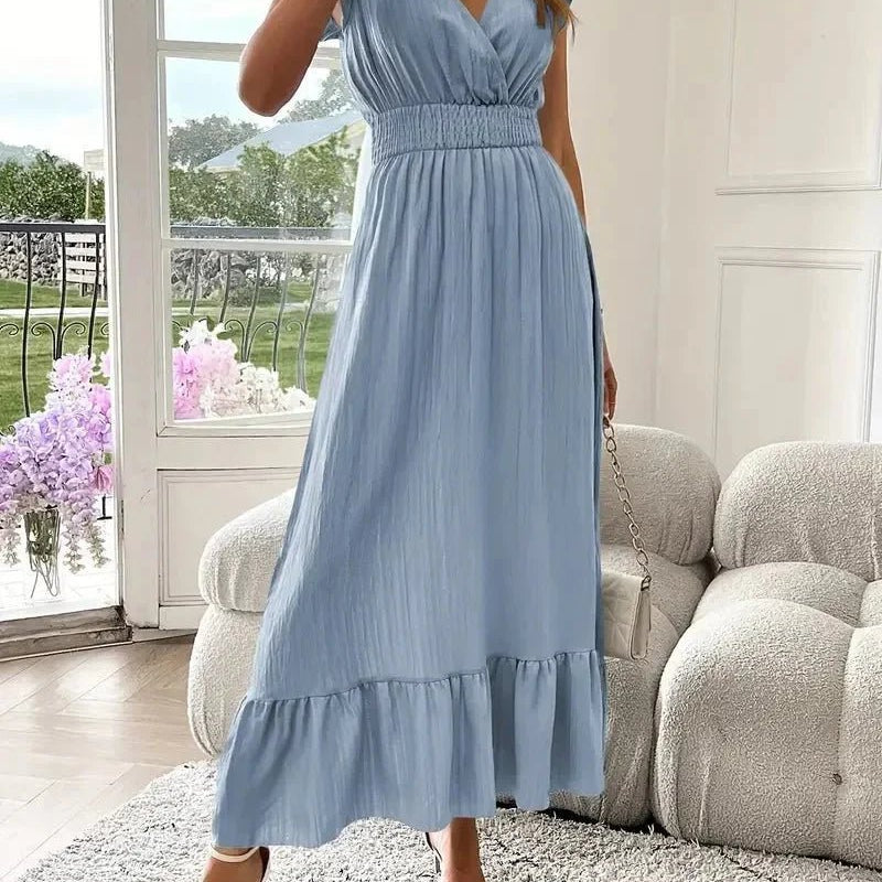 SOKYND Dahlia V-Neck Ruffle Swing Dress DressesSOKYND-143767-BLA-S-09655BlackS