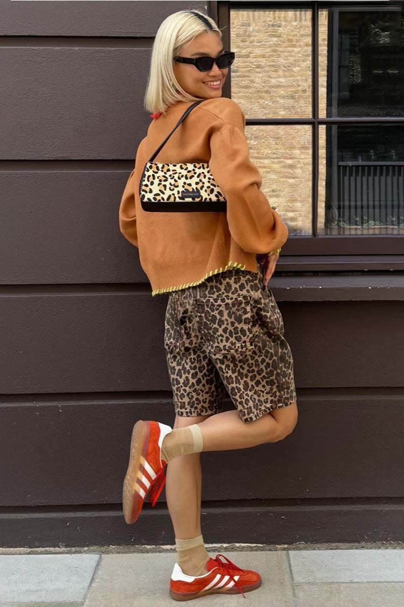 SOKYND Denise Leopard Print Shorts ShortsSOKYND-500311-S-OS-07479S