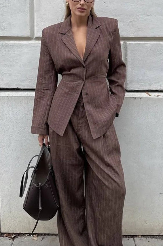 SOKYND Dorothy Pinstripe Pant Suit in Pants