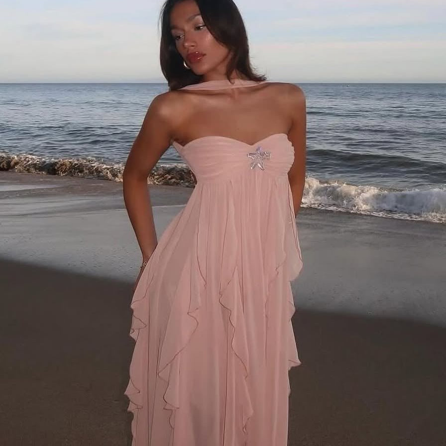 SOKYND Emmi Strapless Ruffled Maxi Dress DressSOKYND-866519-BAB-S-82775Baby PinkS