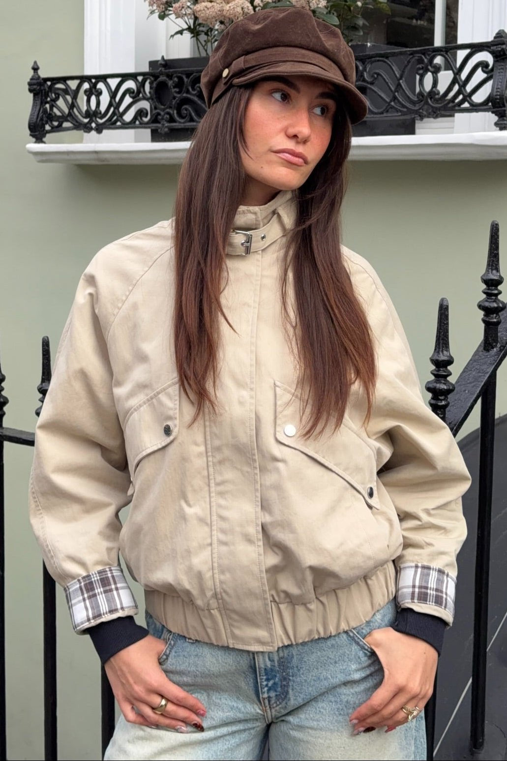 SOKYND Evelyn Casual Stand Collar Jacket JacketSOKYND-889239-KHA-L-95799KhakiL