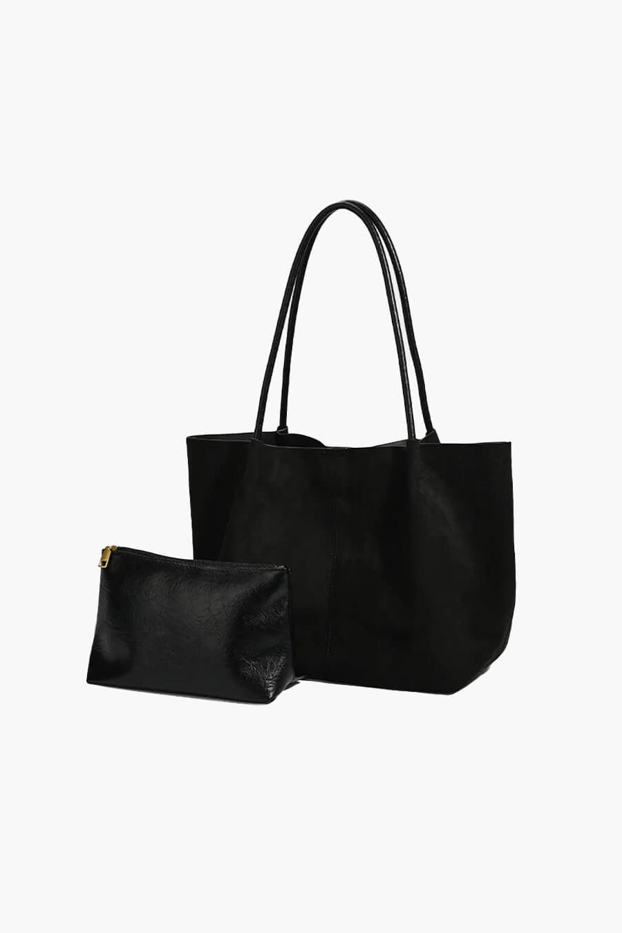 SOKYND Gina Suede Tote with Pouch BagSOKYND-414231-BLA-OS-44823Black