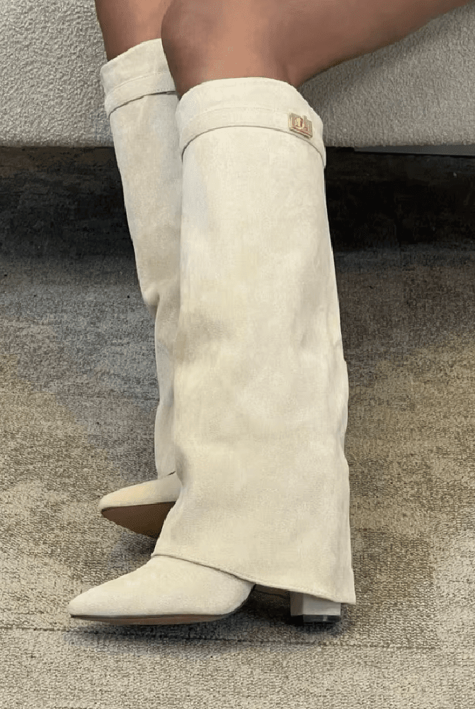 SOKYND Gloria Slouchy Faux Suede Knee High Boots BootsSOKYND-752535-BLA-34-08695Black34