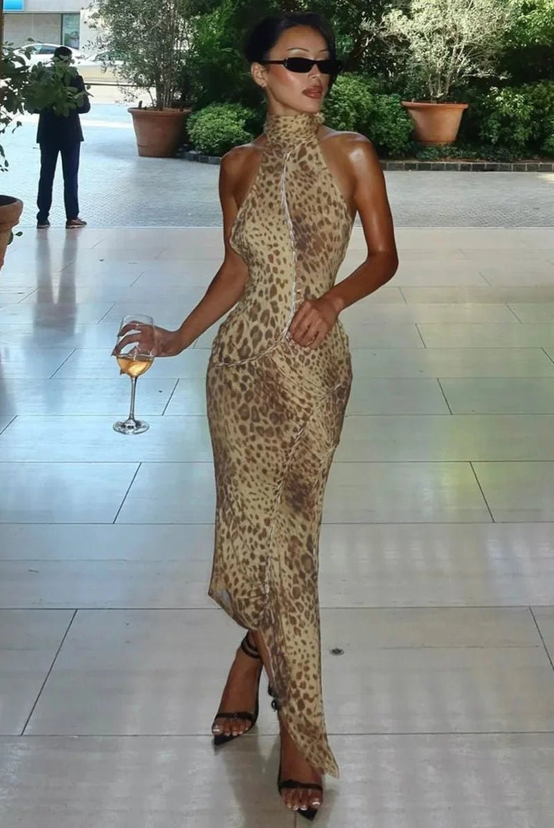 SOKYND Helena Leopard Halter Neck Maxi Dress DressesSOKYND-620759-DEF-XS-59511XS