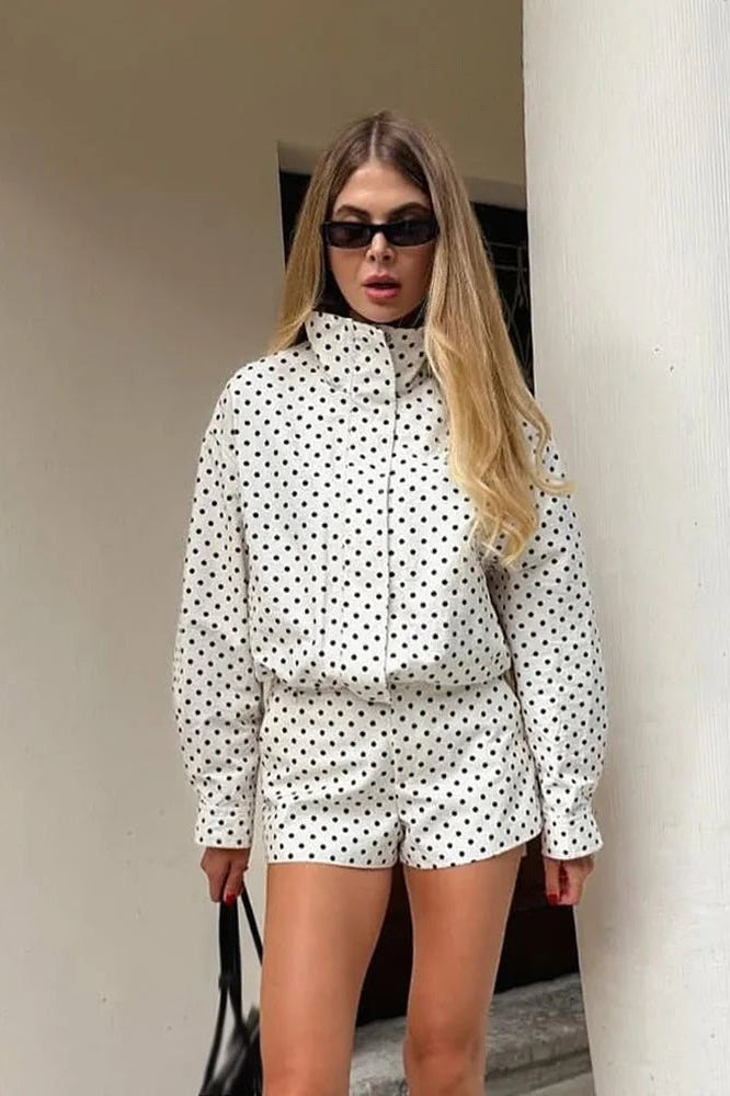 SOKYND Hera Polka Dot Jacket Coats & JacketsMu1774219786673589680WhiteS