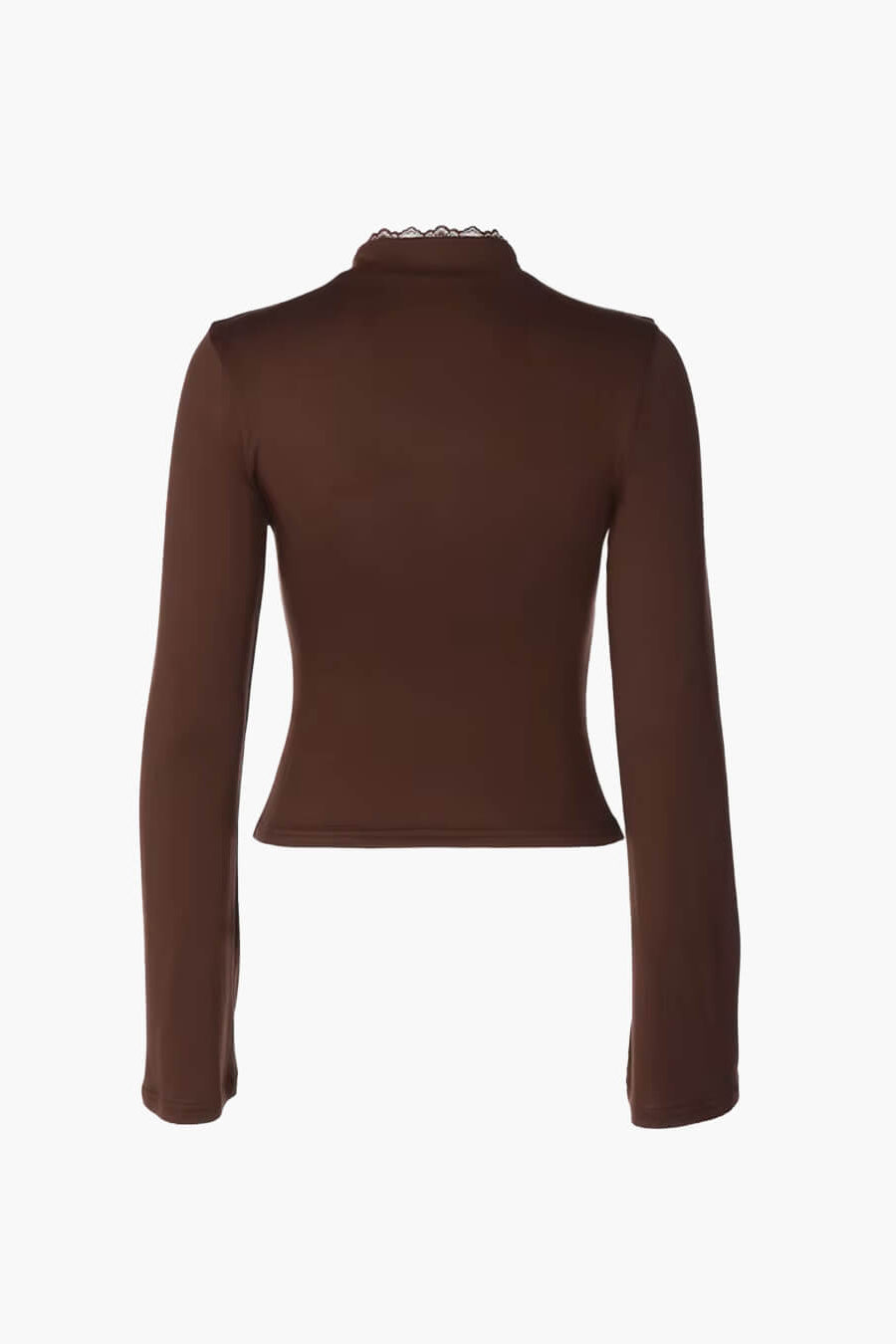 SOKYND Jasmin High Neck Keyhole Blouse BlouseSOKYND-351575-BRO-S-81367BrownS