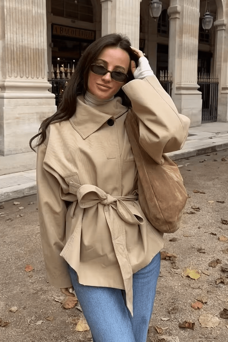 SOKYND Jenny Asymmetric Belted Trench Coat Coats & JacketsSOKYND-748439-BEI-S-59607BeigeS