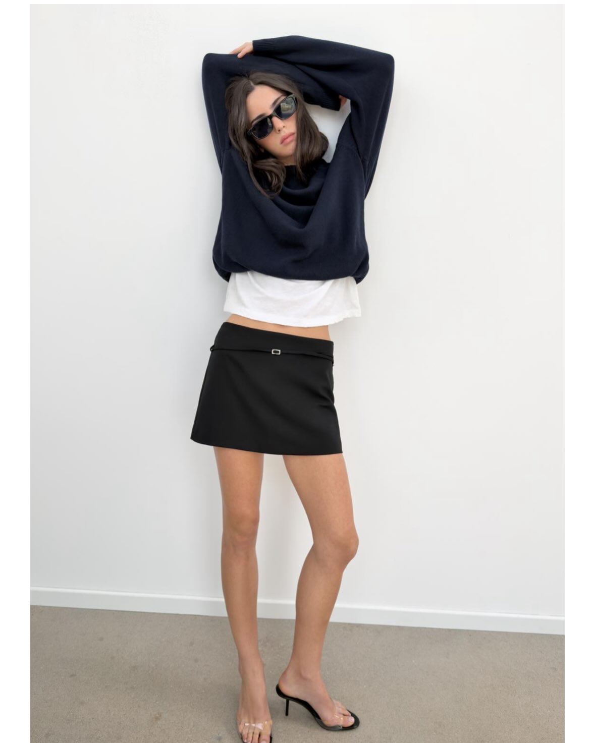 SOKYND Joanna Side Zip Skort Belt Details ShortsSOKYND-090135-BLA-S-48407BlackS