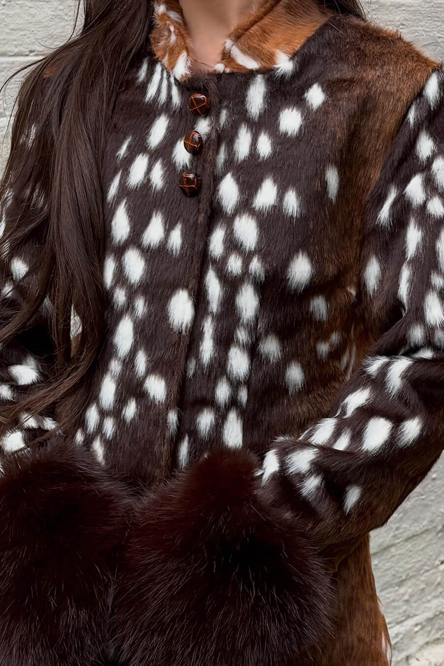 SOKYND Kate Stand Collar Faux Fur Bambi Jacket JacketSOKYND-915671-L-OS-34839L