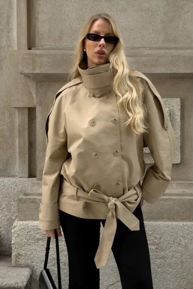 SOKYND Katie High Neck Cropped Utility Trench JacketSOKYND-275415-M-OS-56087M