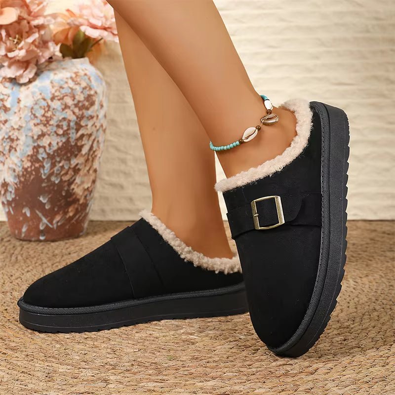 SOKYND Layla Faux Fur Lined Suede Clogs ShoesSOKYND-979991-BLA-39-78871Black39