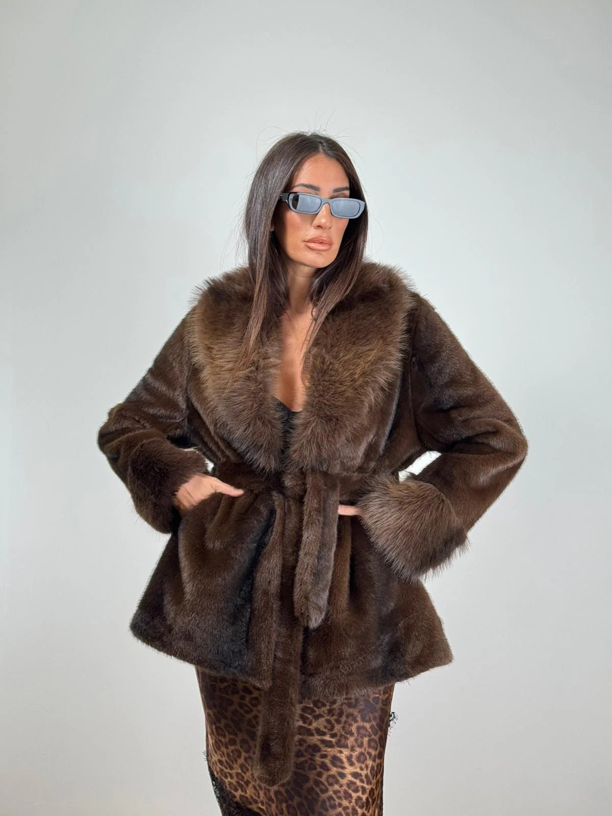 SOKYND Leslie Faux Fur Coat Coats & JacketsBB1767356248749272891MCoffee