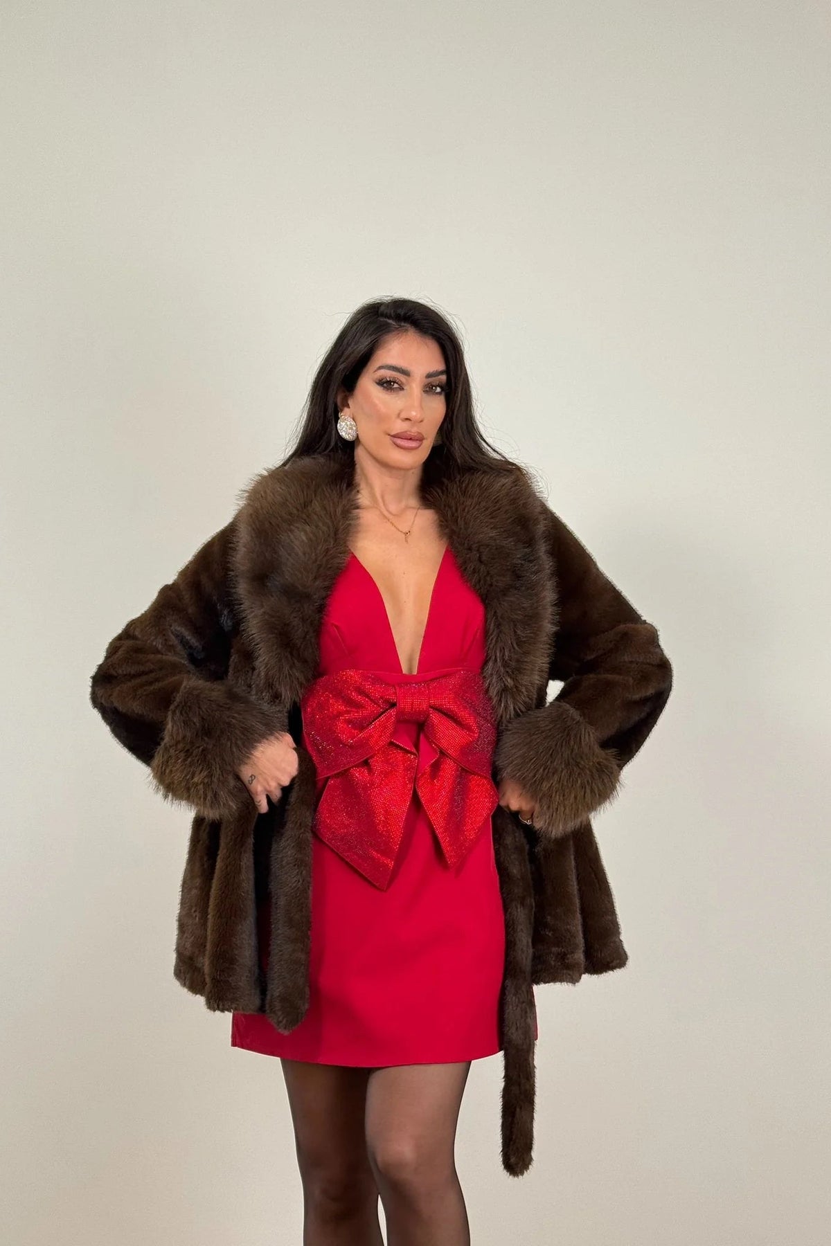 SOKYND Leslie Faux Fur Coat Coats & JacketsBB1767356248749272891MCoffee
