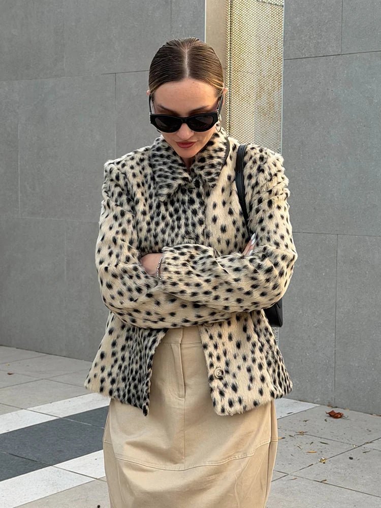 SOKYND Linda Leopard Faux Fur Lapel Coat CoatSOKYND-680727-S-OS-06391S