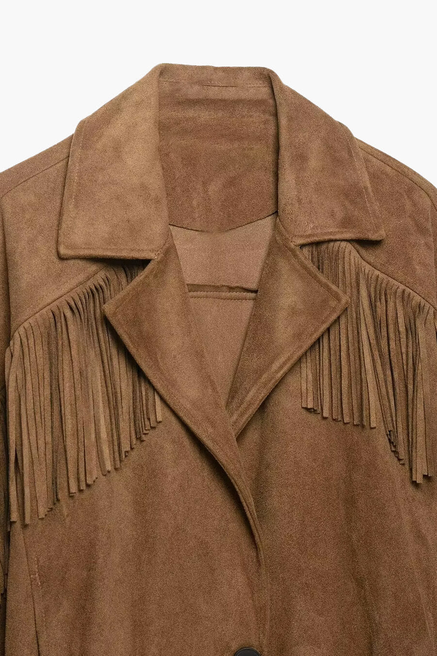 SOKYND Lucy Faux Suede Fringe Western Jacket JacketSOKYND-908375-BRO-XS-93847BrownXS