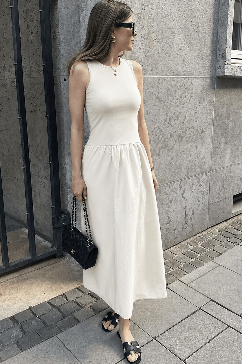 SOKYND Margot Sleeveless Summer Dress DressSOKYND-031319-BEI-M-63031BeigeM