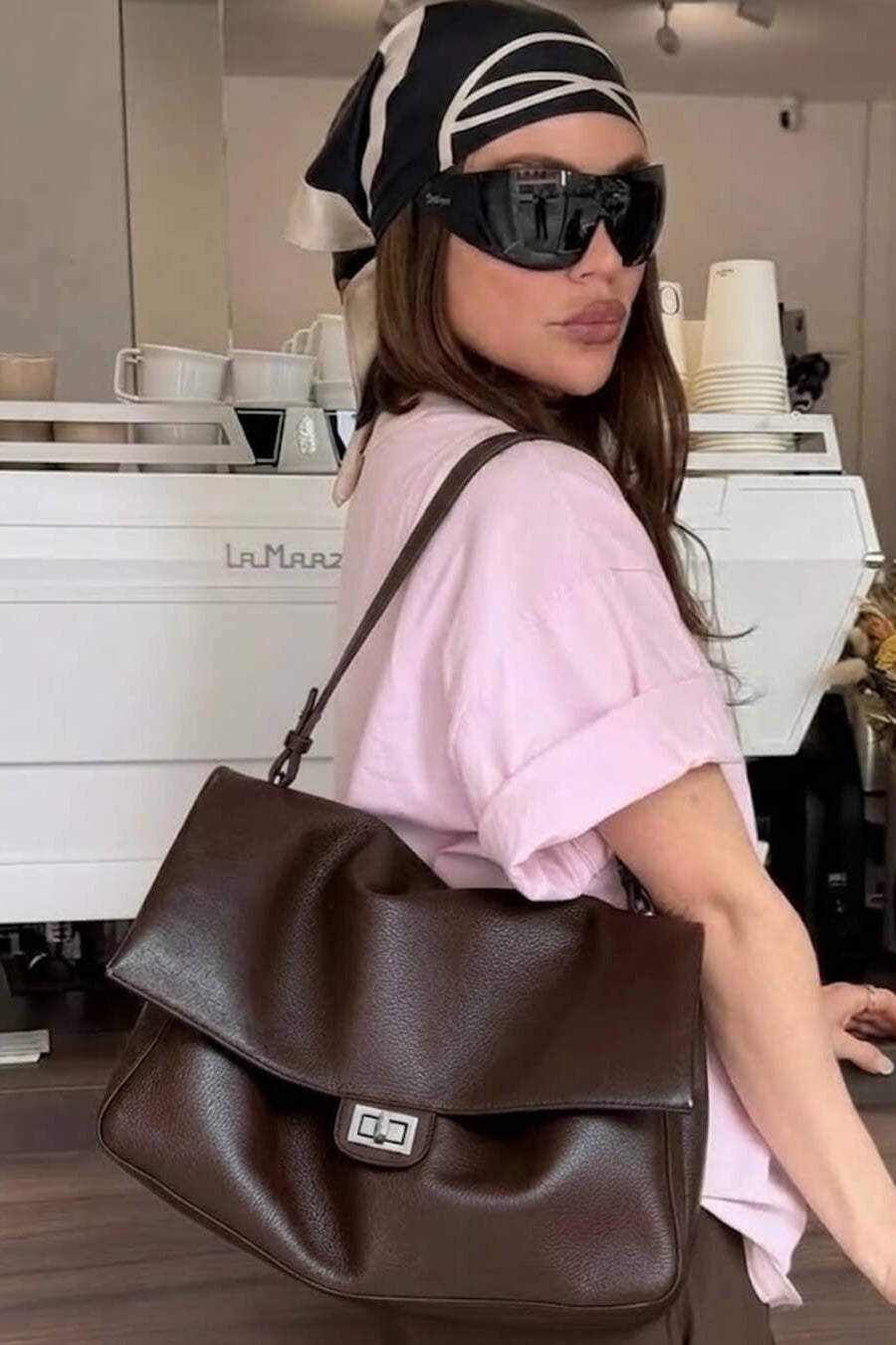 SOKYND Melissa Crossbody Shopper Bag BagSOKYND-313687-BRO-OS-64471Small: 32x9x22cmBrown