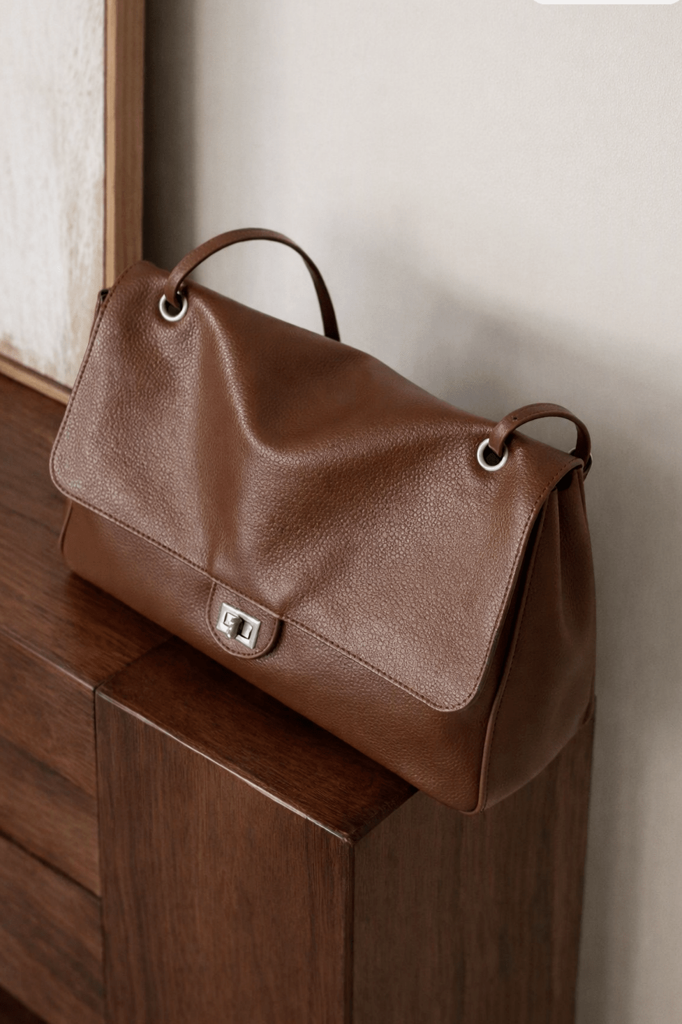 SOKYND Melissa Crossbody Shopper Bag BagSmall: 32x9x22cmLight Brown