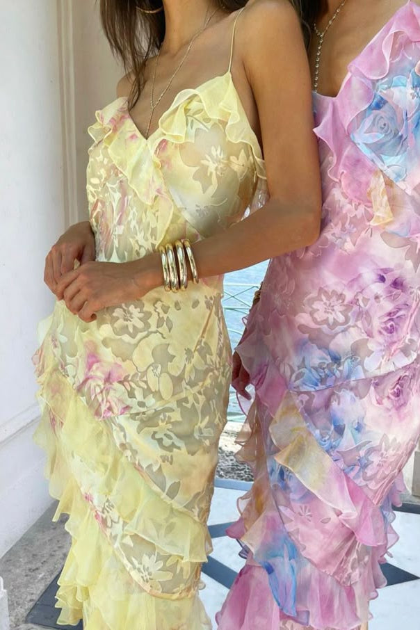 SOKYND Nancy Ruffled Sleeveless Maxi Dress DresseshA1772580086487331157YellowL