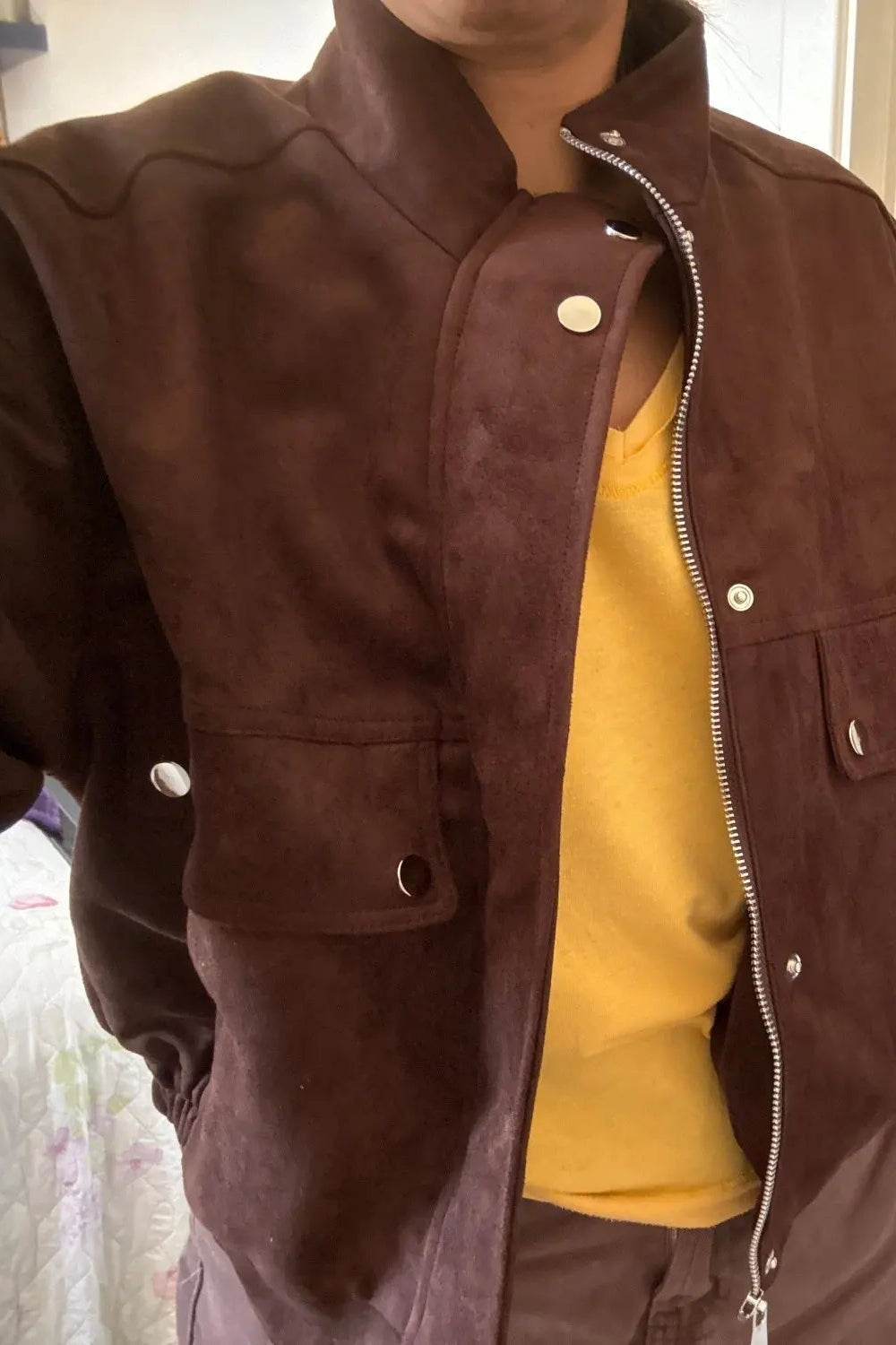 SOKYND Riley Faux Suede Jacket Coats & JacketsTm1774219786690295560S