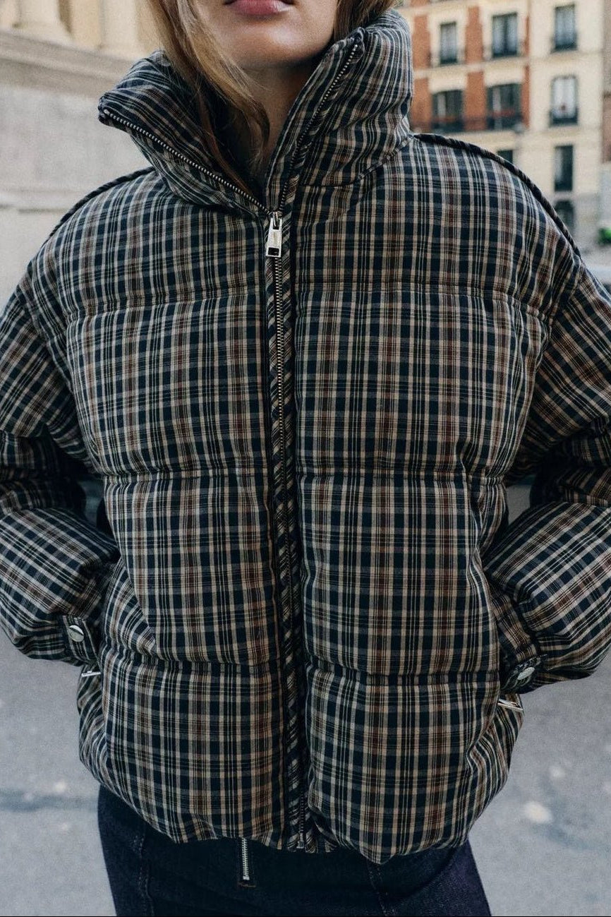 SOKYND Sabrina Plaid Puffer Jacket JacketSOKYND-964503-XS-OS-51223XS