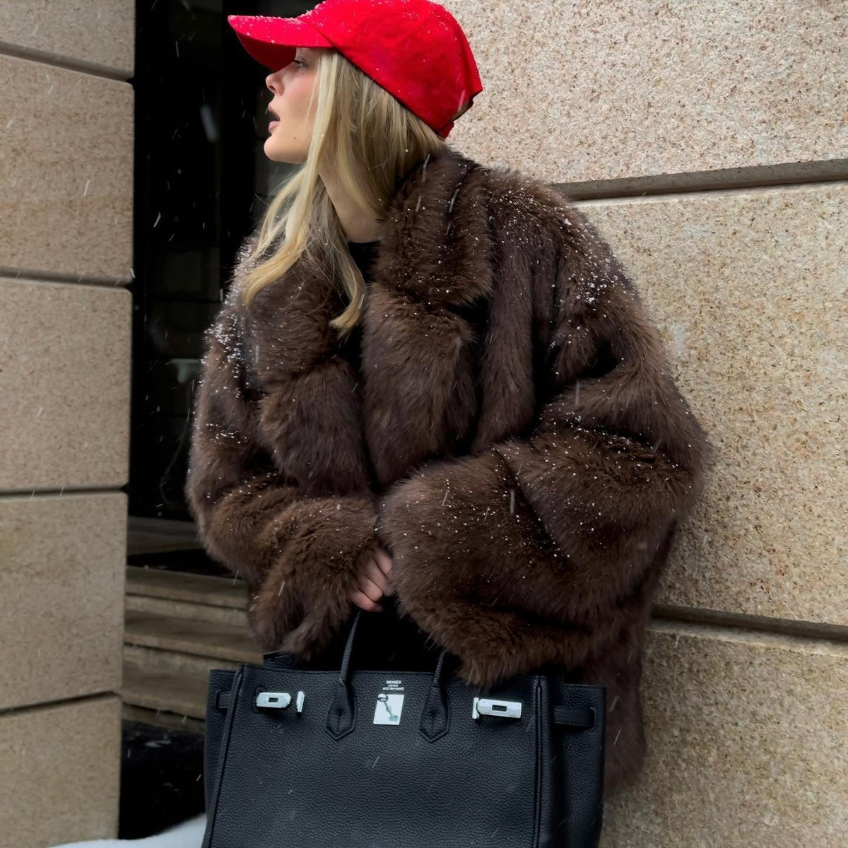 SOKYND Sariyah Faux Fur Coat Coats & JacketsMw1767356248758278984BrownS