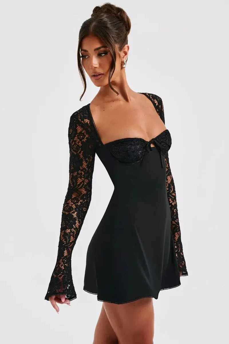 SOKYND Sylva Mini Dress with Lace Details DressSOKYND-479639-BLA-S-06103BlackS