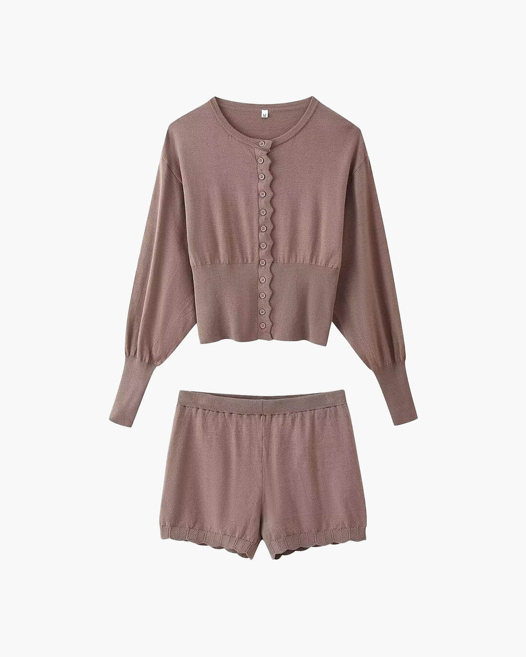 SOKYND Zoe Ribbed Knit Two-Piece Set JumpsuitSOKYND-011479-BRO-S-57815BrownS