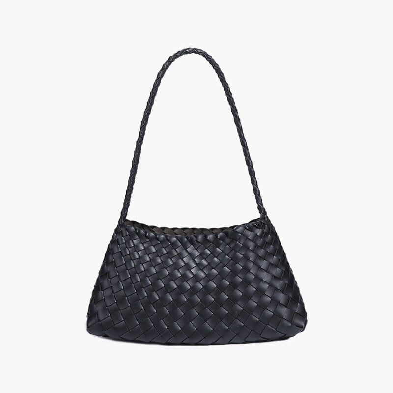 Sarah Vegan Leather Woven Bag Small