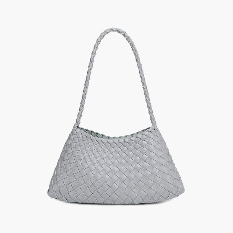 Sarah Vegan Leather Woven Bag Small