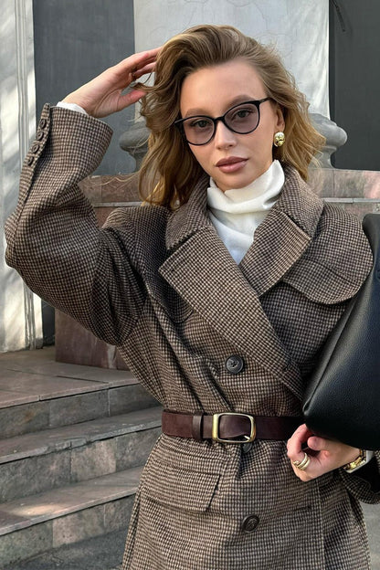Sarah Structured Tweed Coat