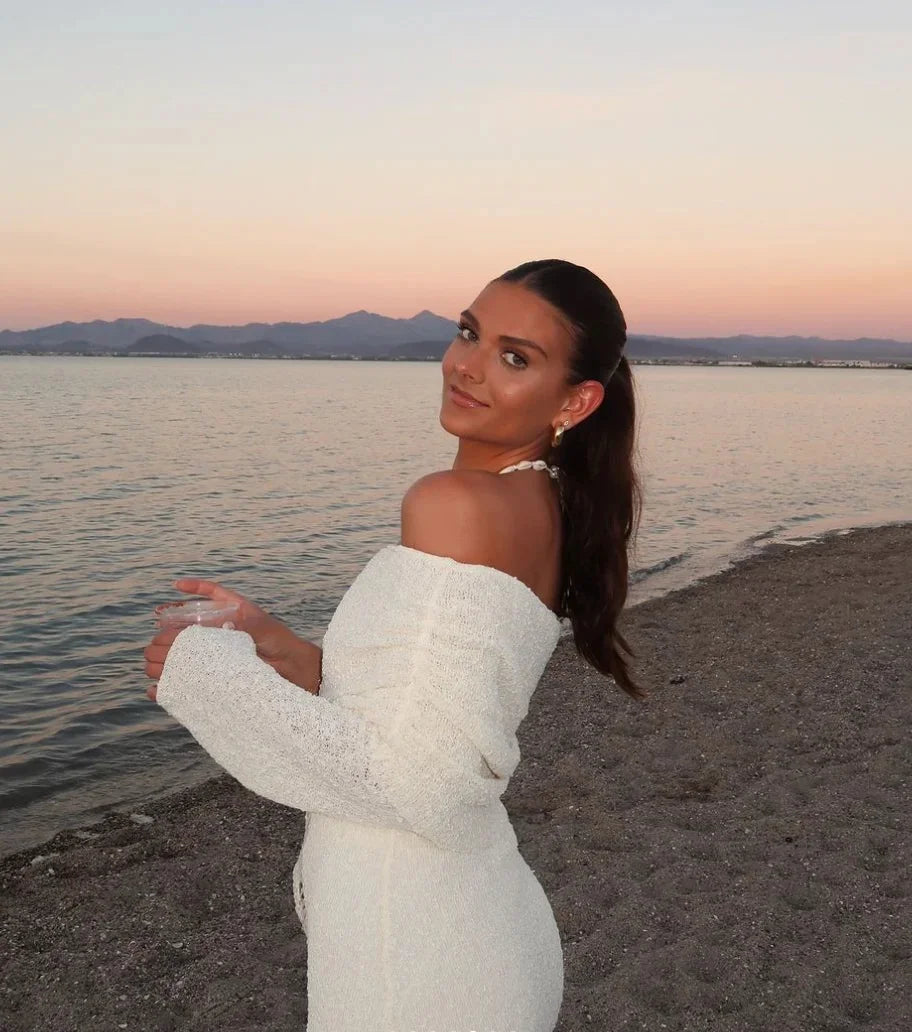 Jasmine Off-Shoulder Bodycon Knit Dress