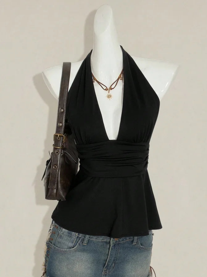 Sophia Polka Dot Halter Camisole