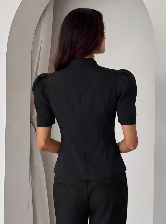 Mary Stand Collar Top