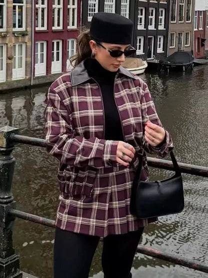Julia Check Bomber & Skort Set