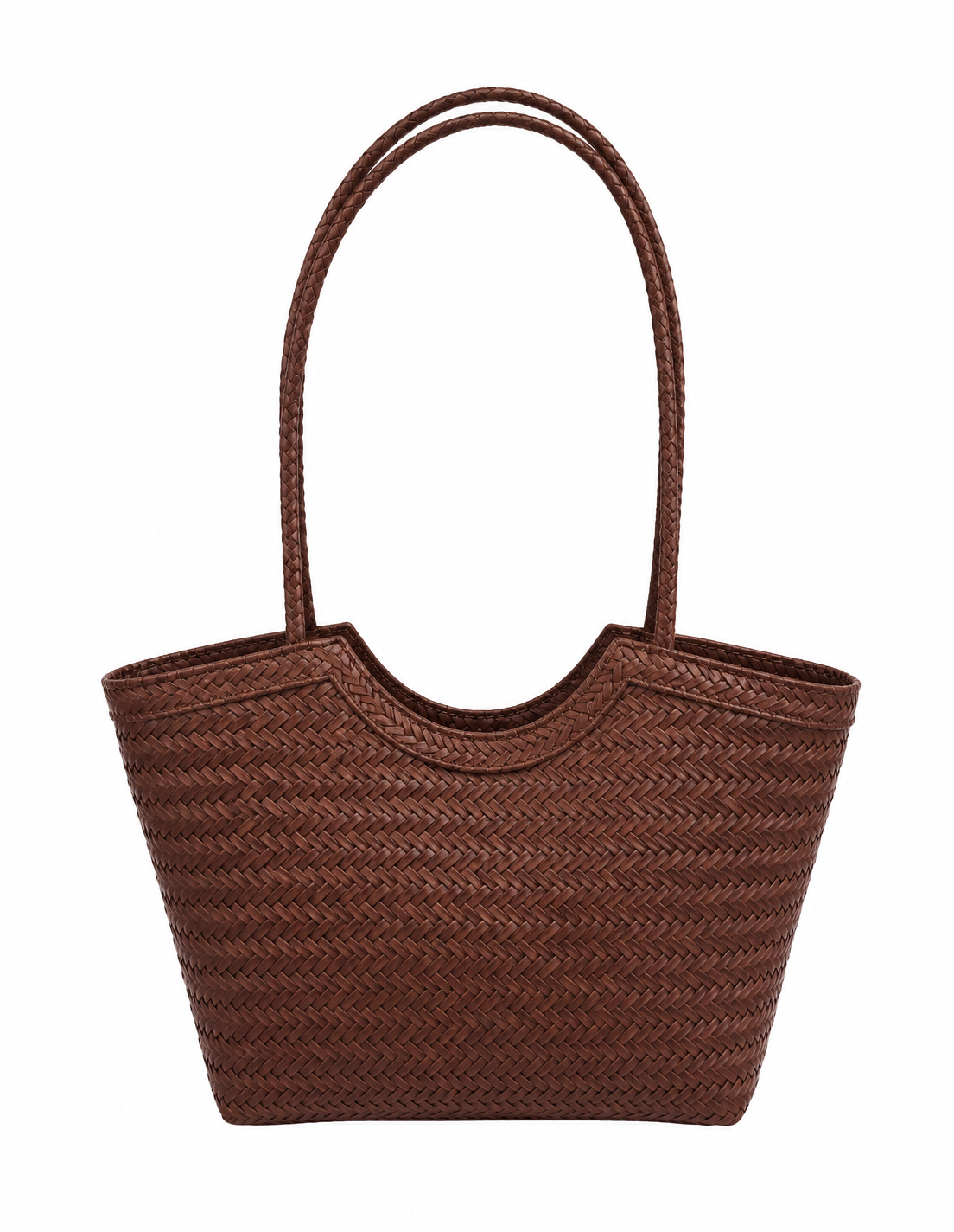 Anna Woven Faux Leather Bag