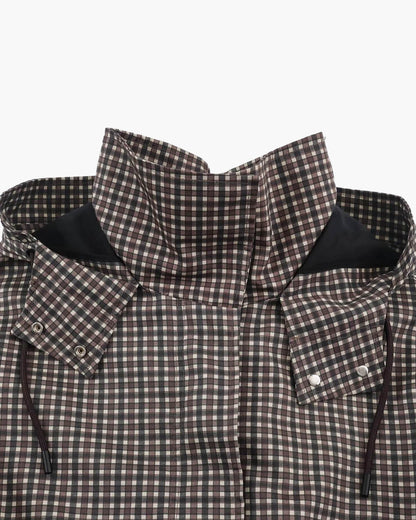 Valerie Plaid Hooded Windbreaker Jacket