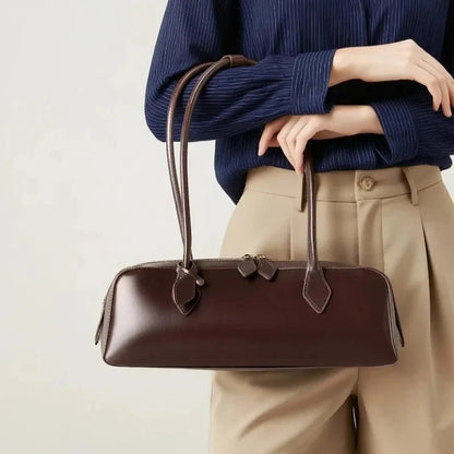 Emily Vintage Leather Baguette Bag