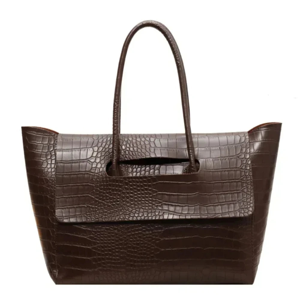 Anna Embossed Leather Tote