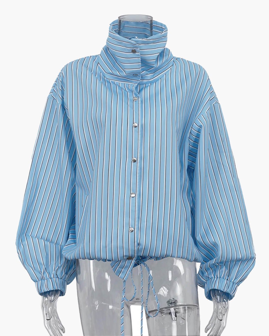 Ella Stripe High Neck Shirt